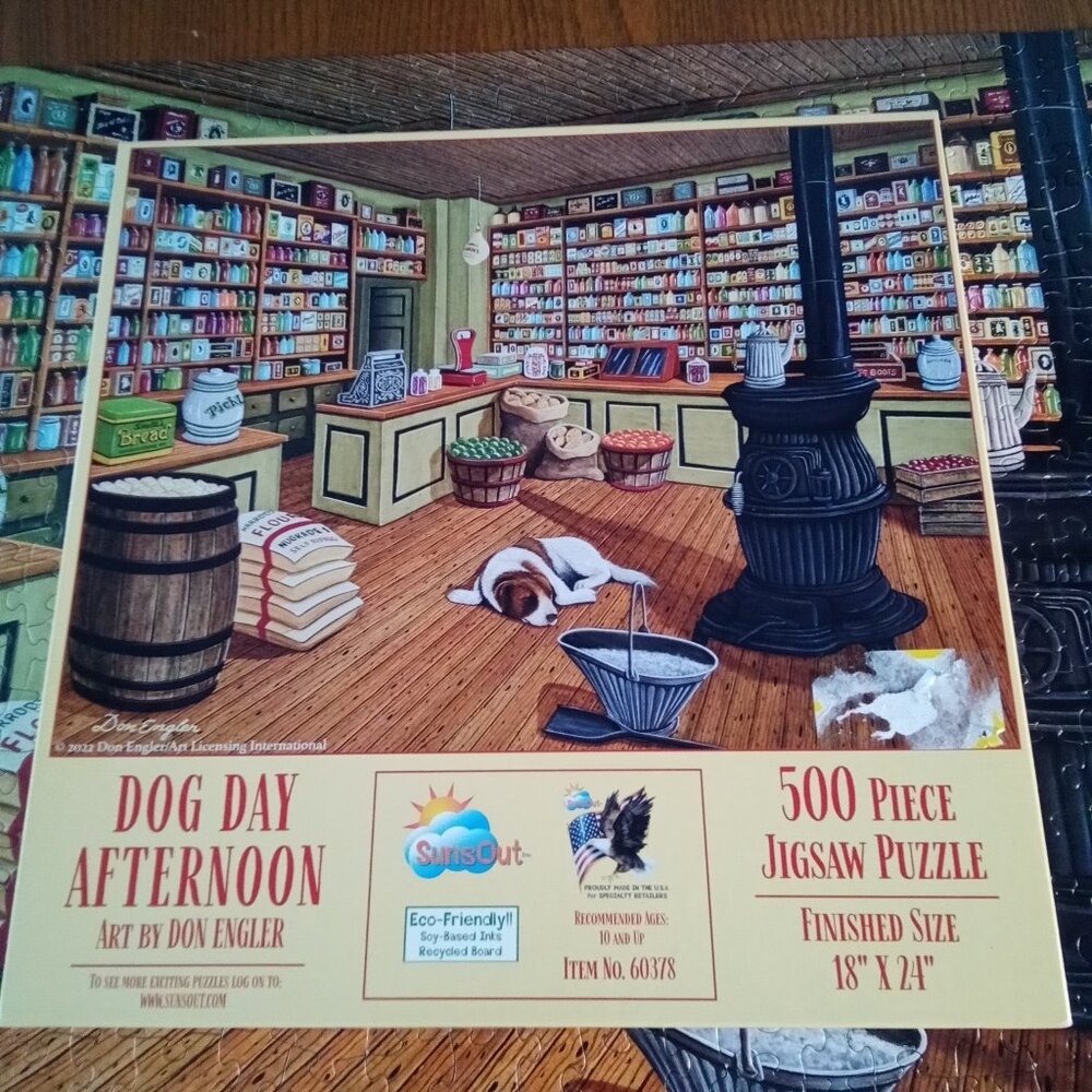 SunsOut Don Engler Dog Day Afterbnoon 500pc Puzzle